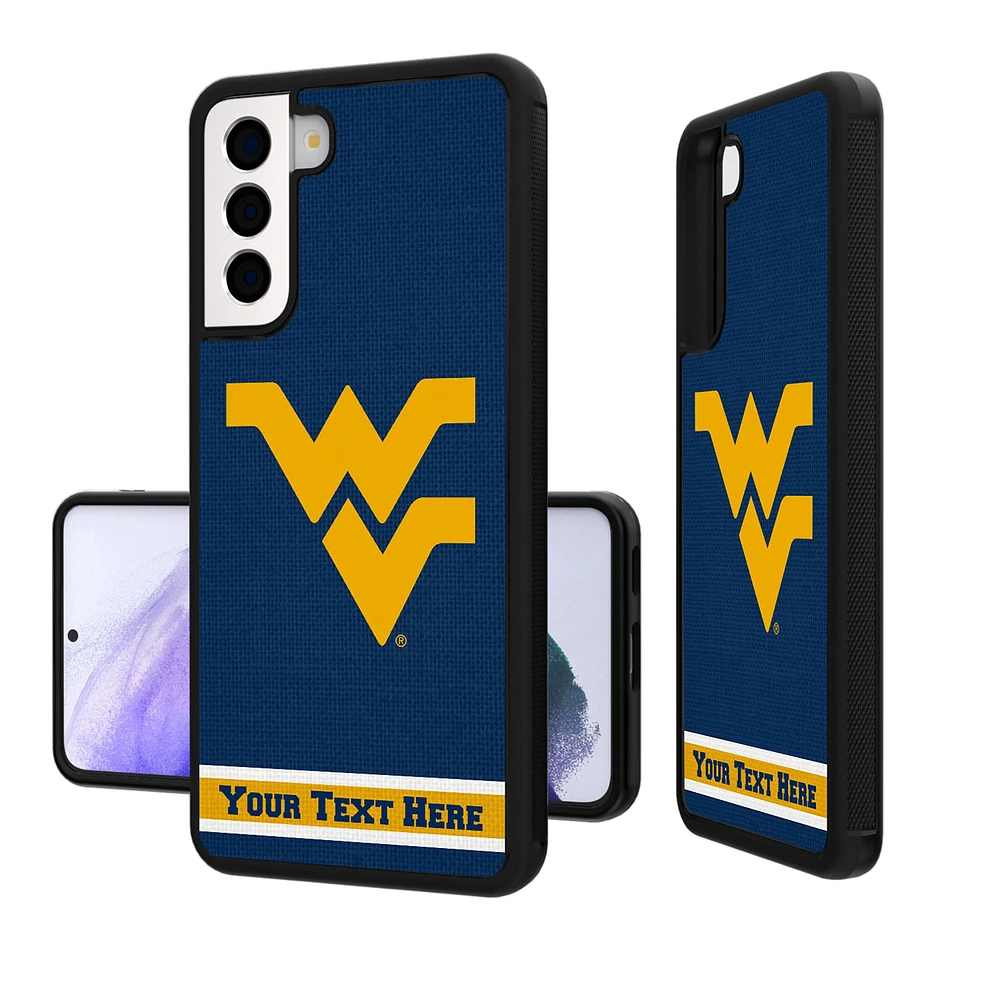 West Virginia Mountaineers Galaxy Endzone Stripe Personalized Bump Case