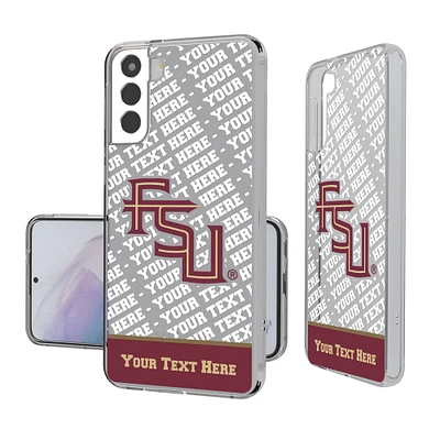 Florida State Seminoles Galaxy Endzone Logo Personalized Clear Case