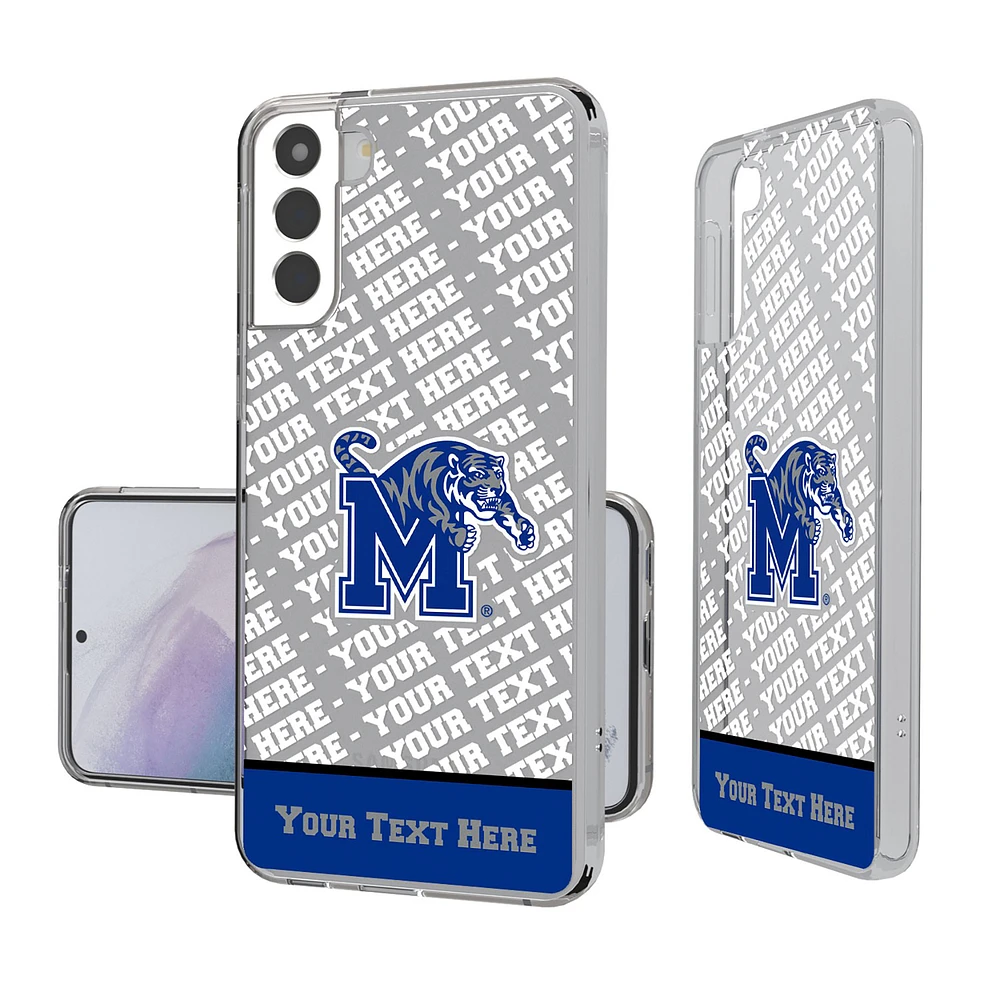 Memphis Tigers Galaxy Endzone Personalized Clear Case