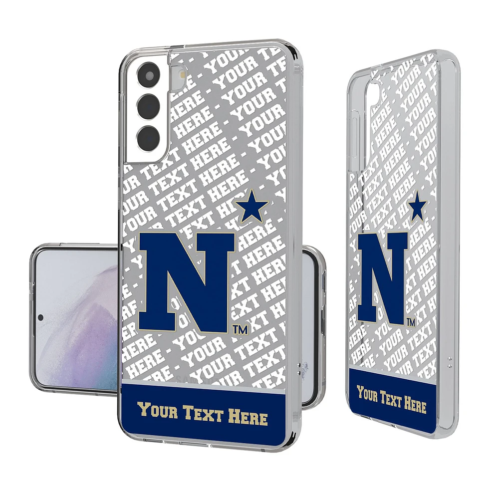 Navy Midshipmen Galaxy Endzone Personalized Clear Case