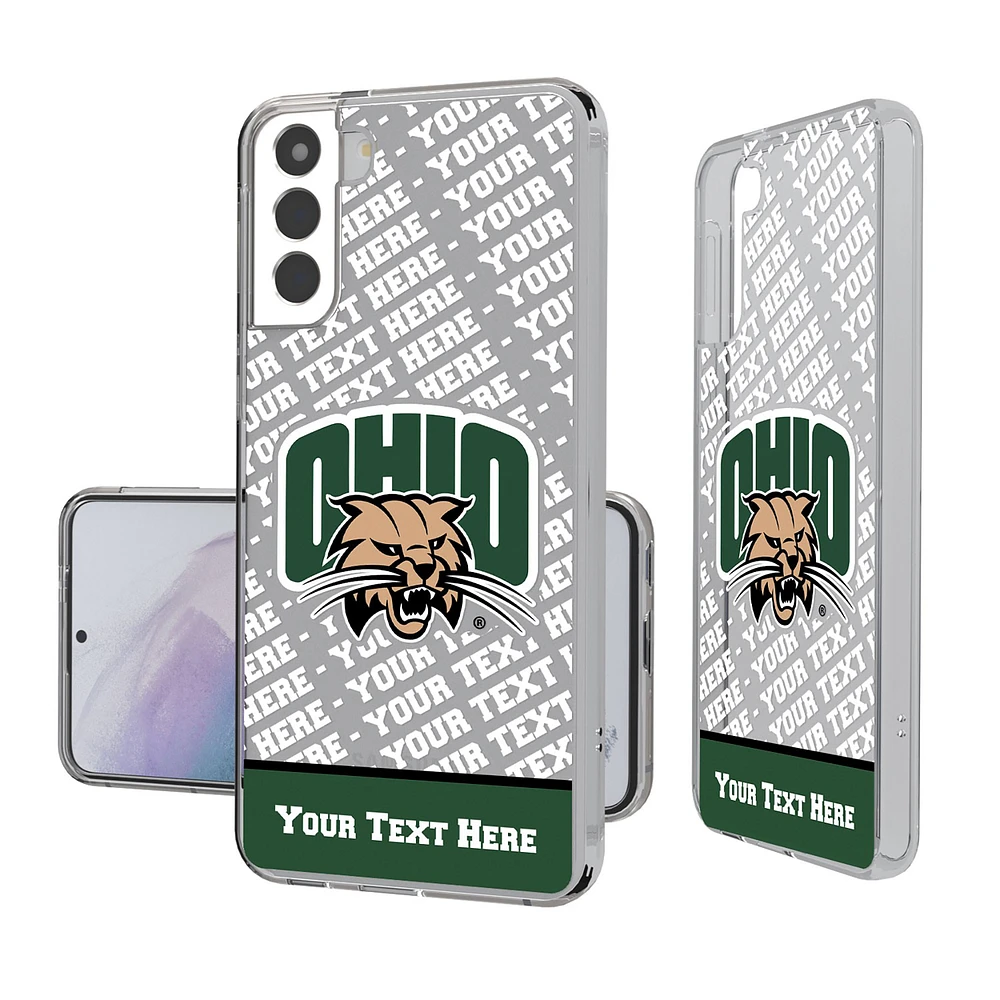 Ohio Bobcats Galaxy Endzone Personalized Clear Case