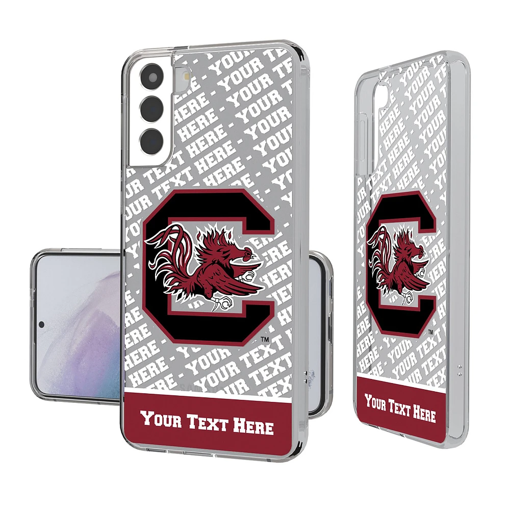 South Carolina Gamecocks Galaxy Endzone Personalized Clear Case