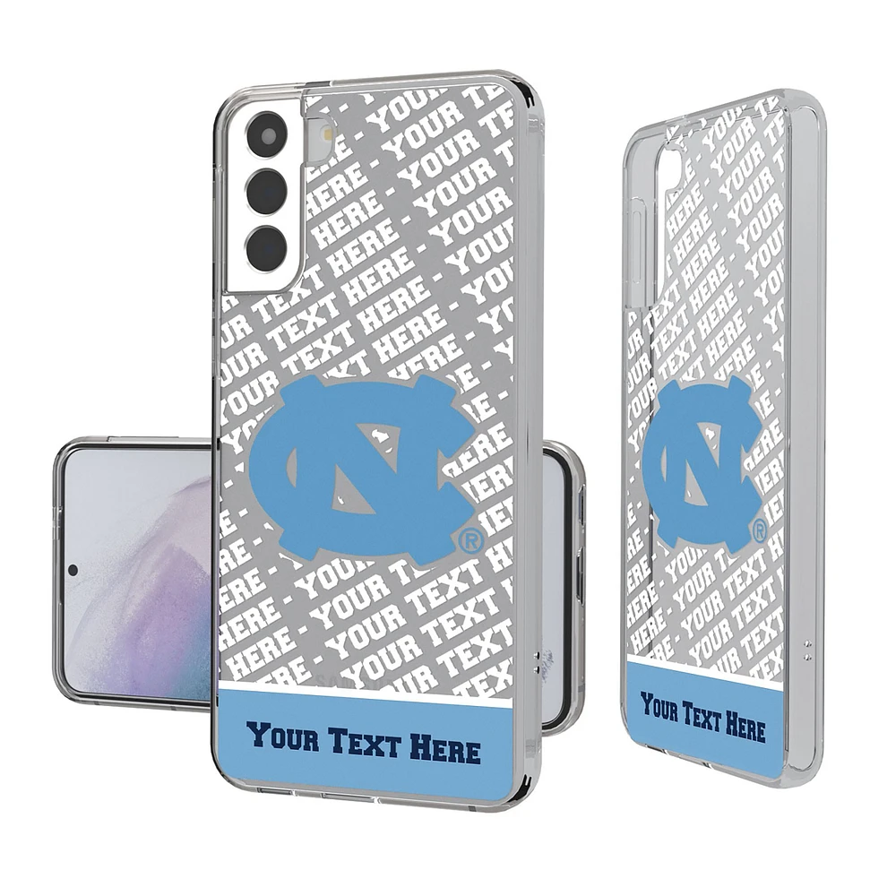 North Carolina Tar Heels Galaxy Endzone Personalized Clear Case