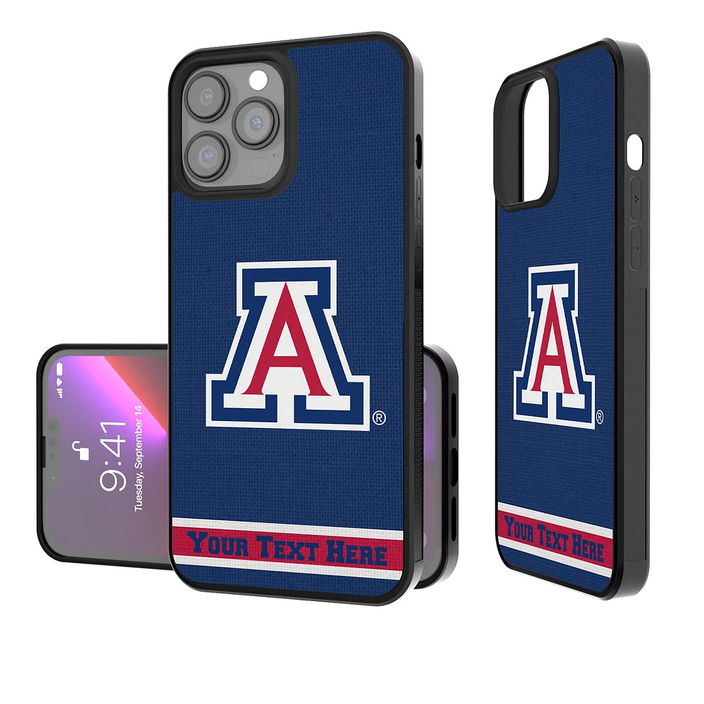 Arizona Wildcats Stripe iPhone Personalized Bump Case