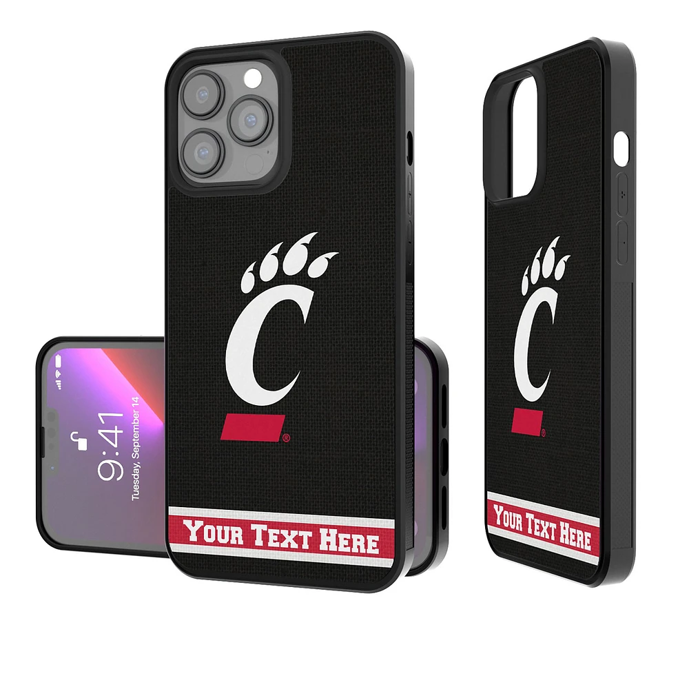 Cincinnati Bearcats Stripe iPhone Personalized Bump Case