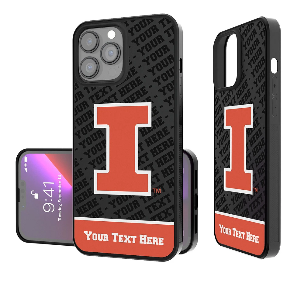 Illinois Fighting Illini Endzone iPhone Personalized Bump Case