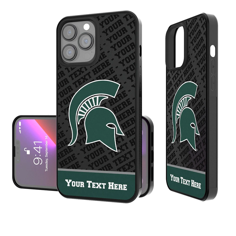 Michigan State Spartans Endzone iPhone Personalized Bump Case