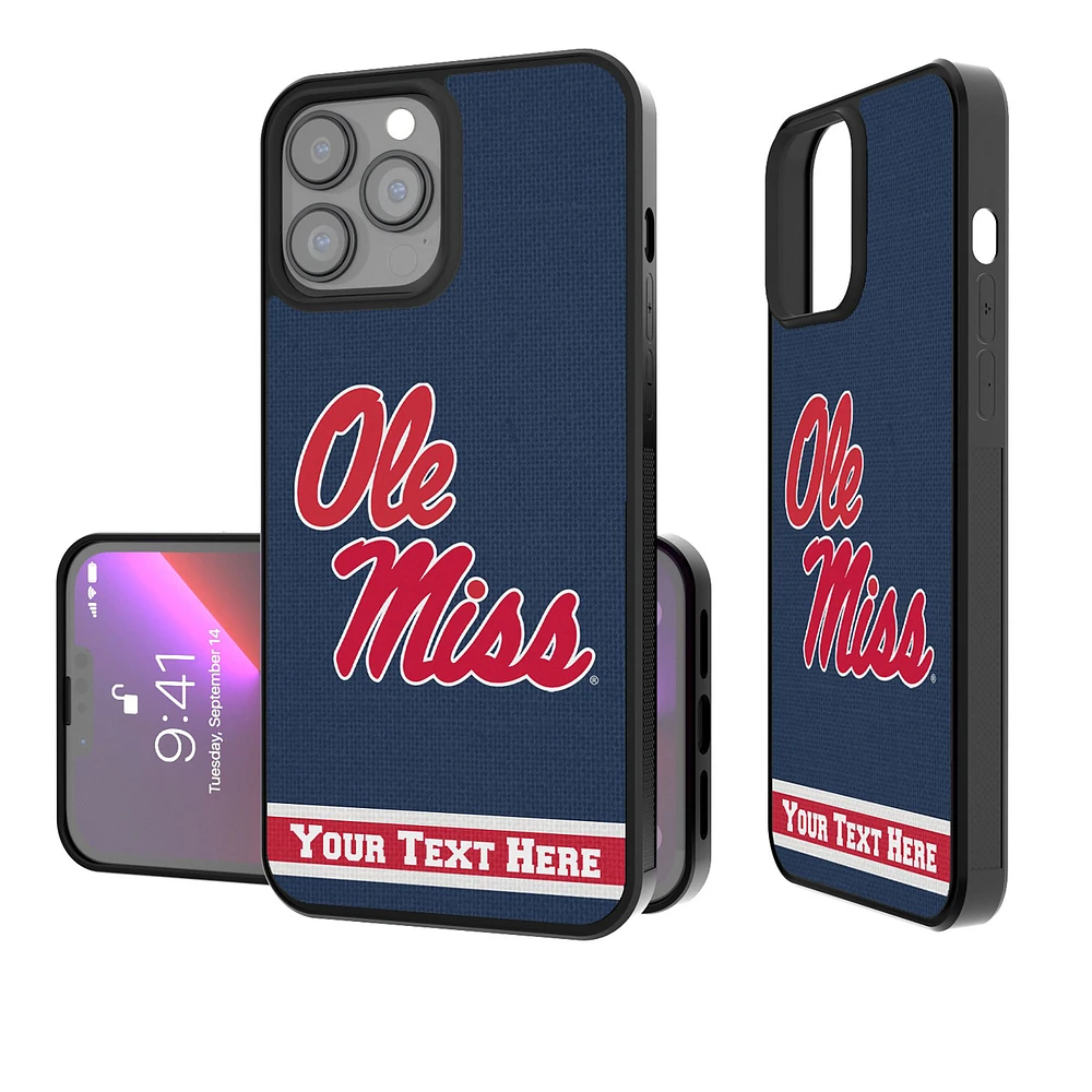 Ole Miss Rebels Stripe iPhone Personalized Bump Case