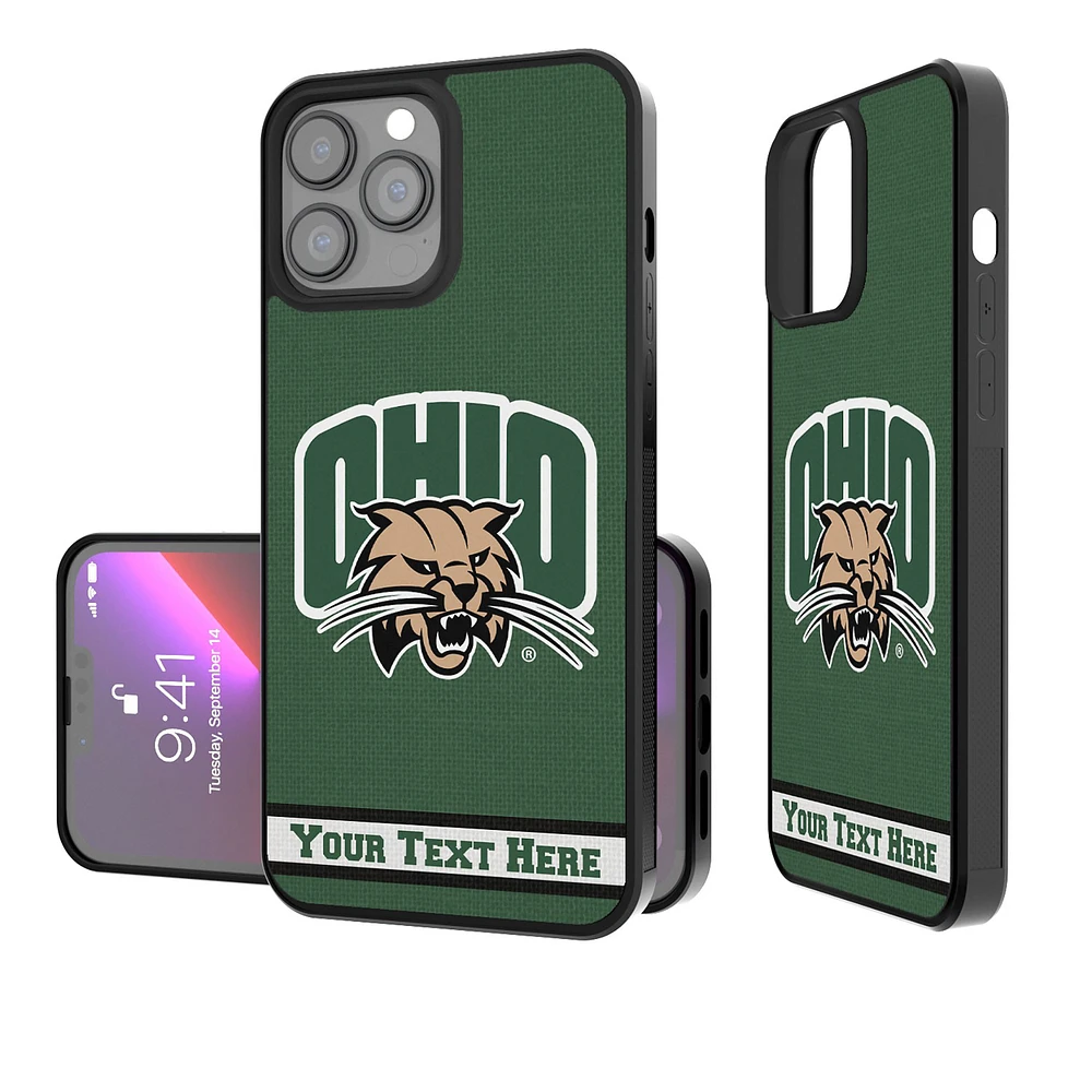 Ohio Bobcats Stripe iPhone Personalized Bump Case