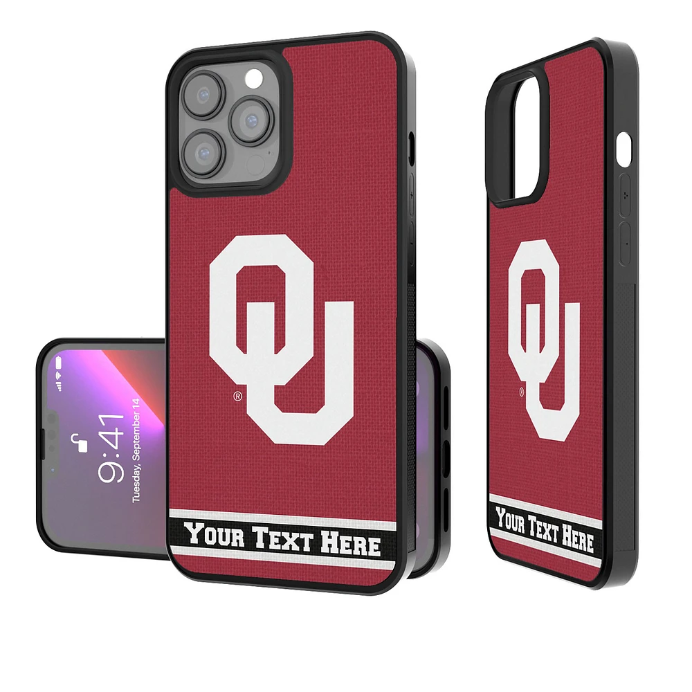 Oklahoma Sooners Stripe iPhone Personalized Bump Case