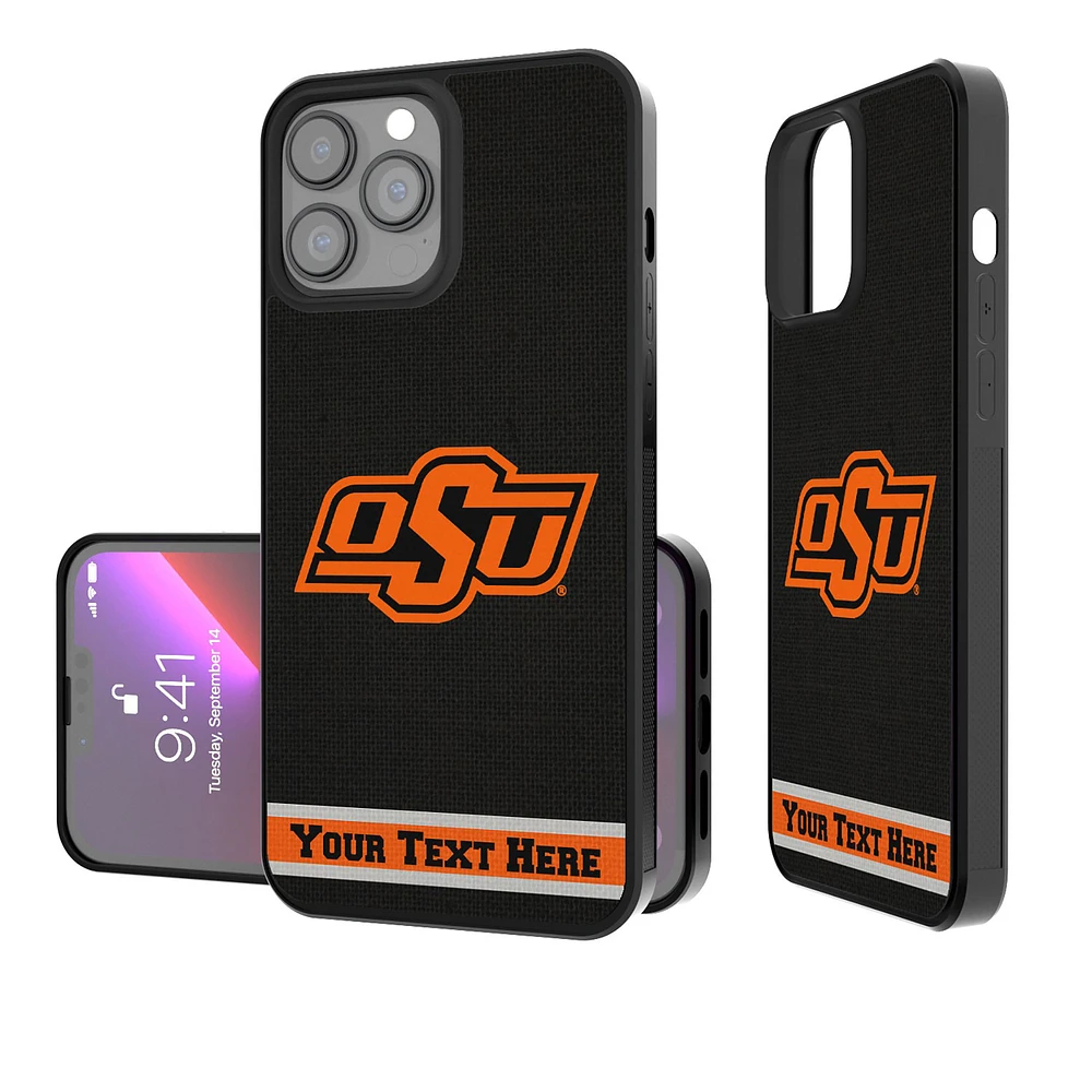 Oklahoma State Cowboys Stripe iPhone Personalized Bump Case