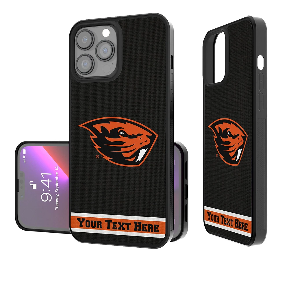 Oregon State Beavers Stripe iPhone Personalized Bump Case
