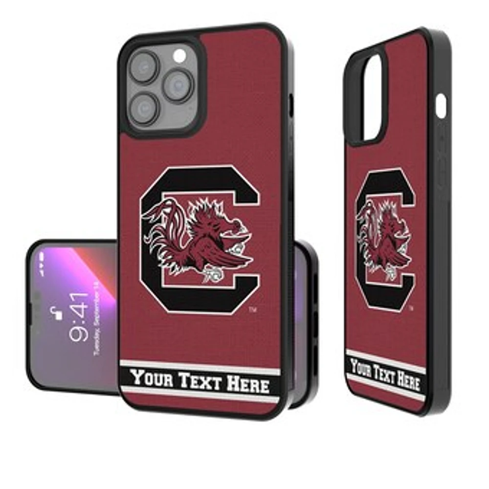 South Carolina Gamecocks Stripe iPhone Personalized Bump Case