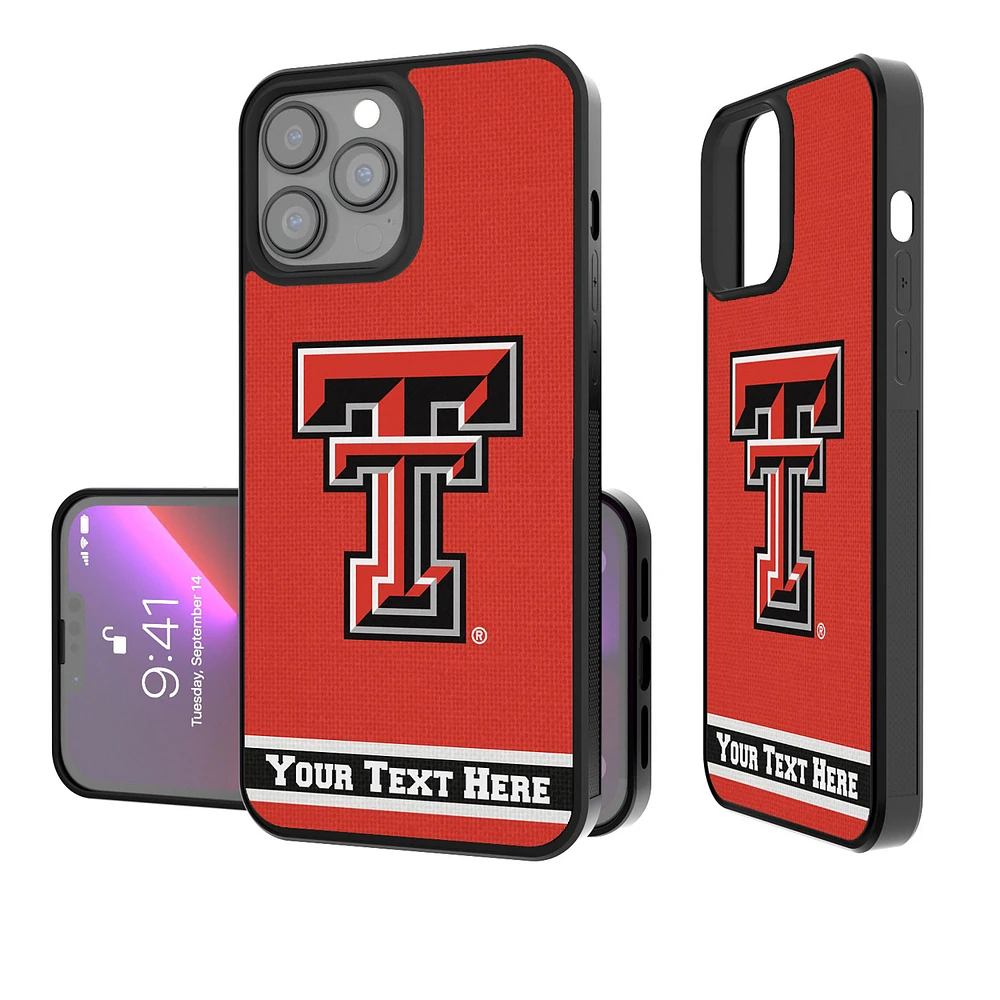 Texas Tech Red Raiders Stripe iPhone Personalized Bump Case