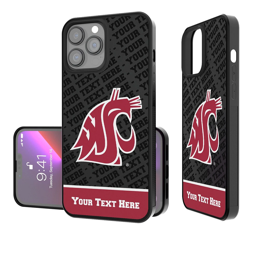 Washington State Cougars Endzone iPhone Personalized Bump Case