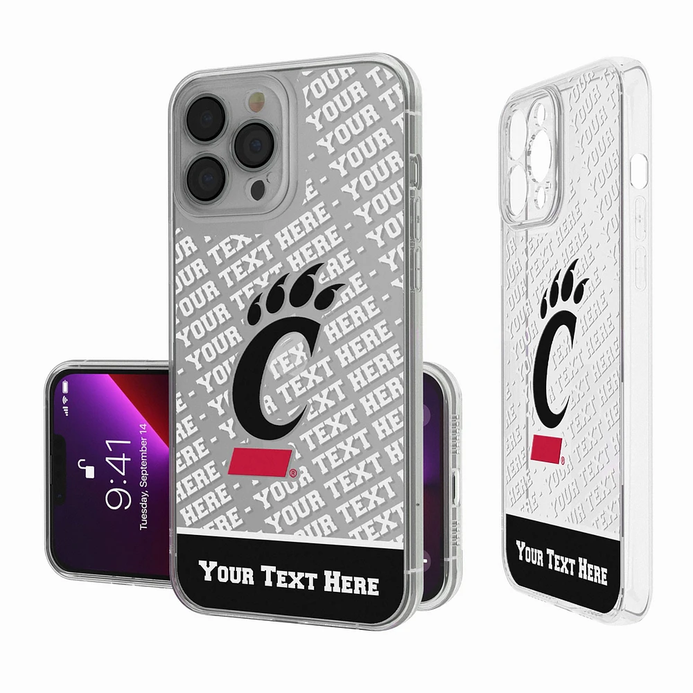Cincinnati Bearcats Endzone iPhone Personalized Clear Case