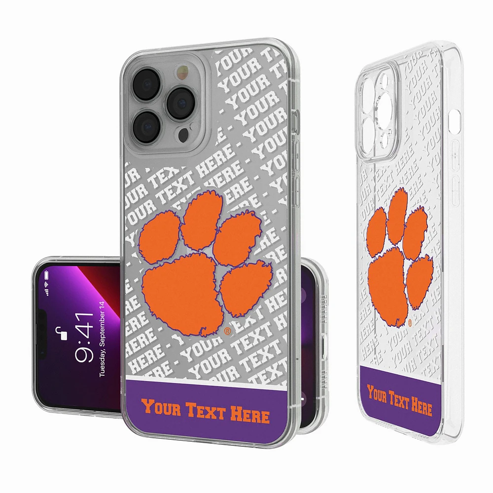 Clemson Tigers Endzone iPhone Personalized Clear Case