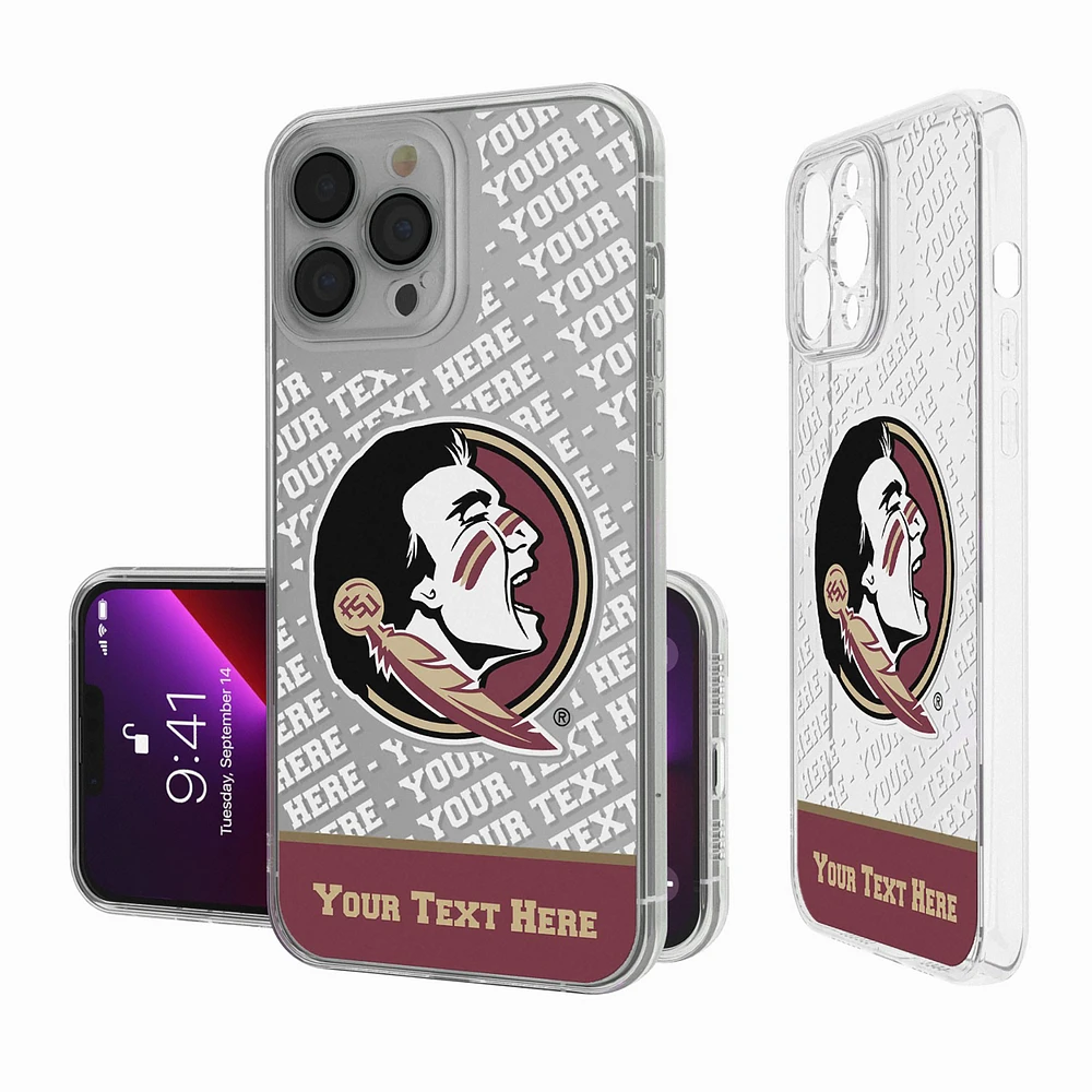Florida State Seminoles Endzone iPhone Personalized Clear Case