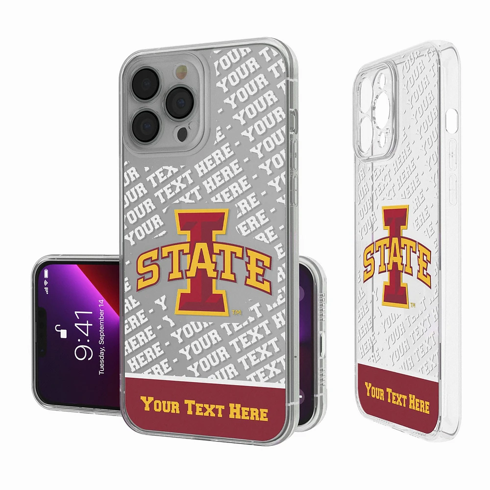 Iowa State Cyclones Endzone iPhone Personalized Clear Case