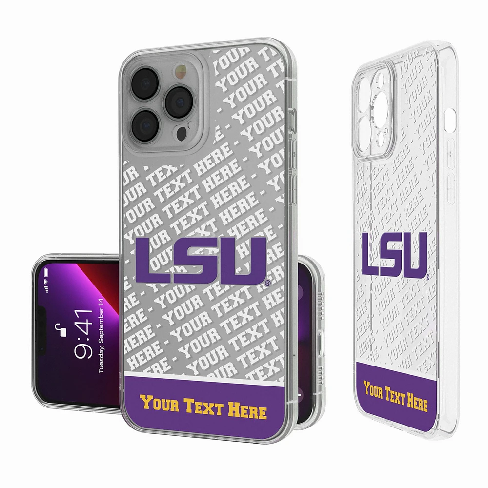 LSU Tigers Endzone iPhone Personalized Clear Case