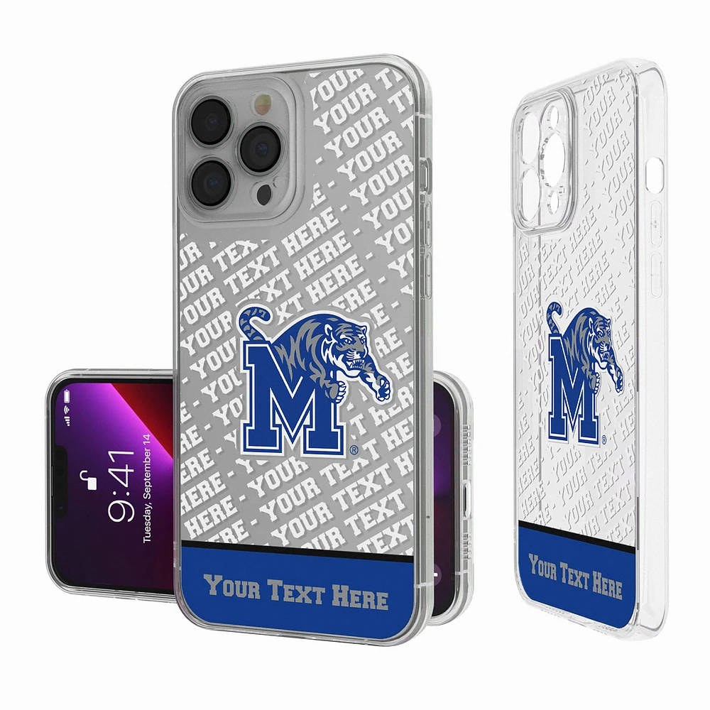 Memphis Tigers EndZone Logo iPhone Personalized Clear Case