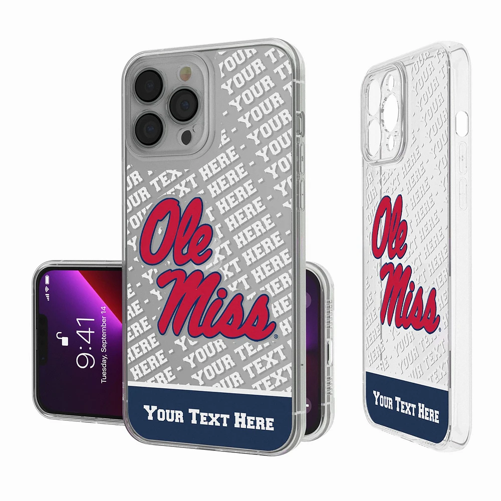 Ole Miss Rebels Endzone iPhone Personalized Clear Case