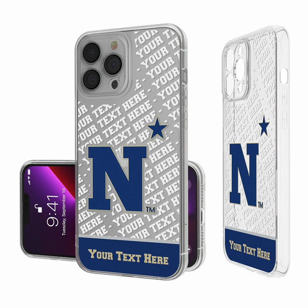 Navy Midshipmen Endzone iPhone Personalized Clear Case