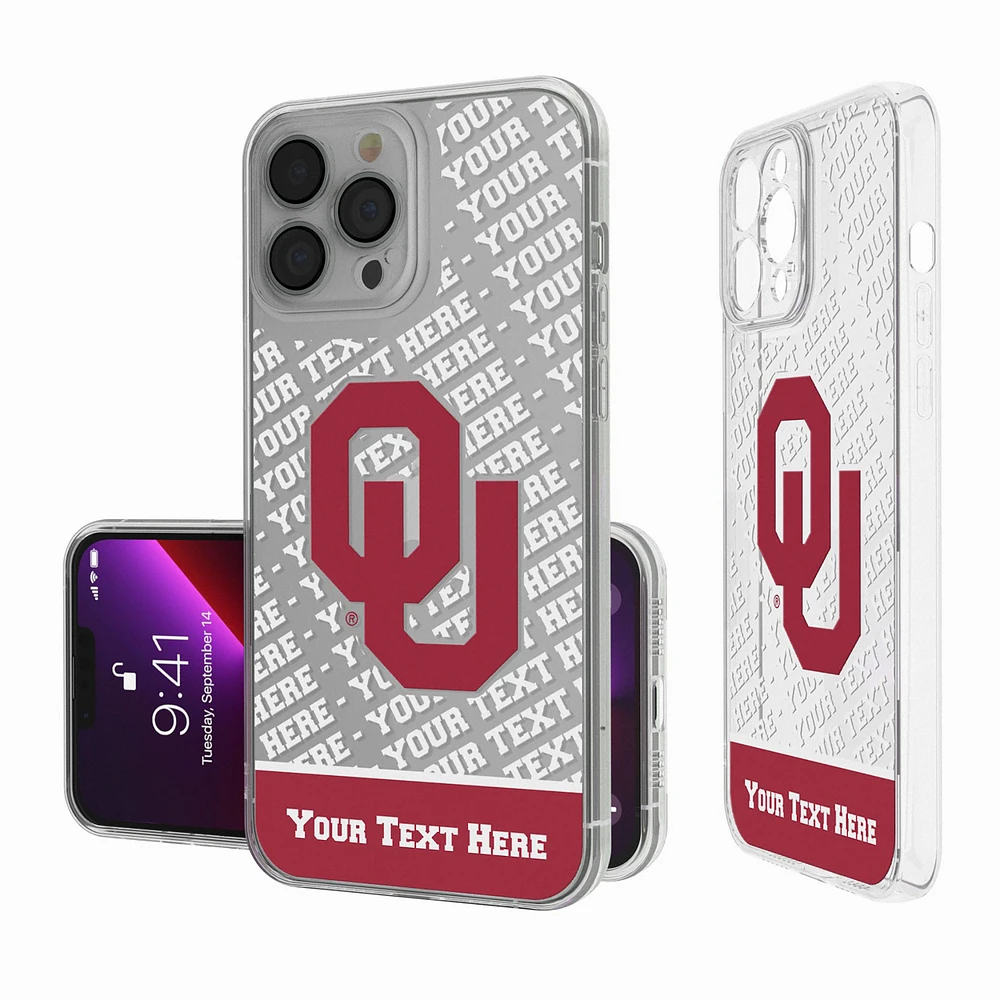 Oklahoma Sooners Endzone iPhone Personalized Clear Case