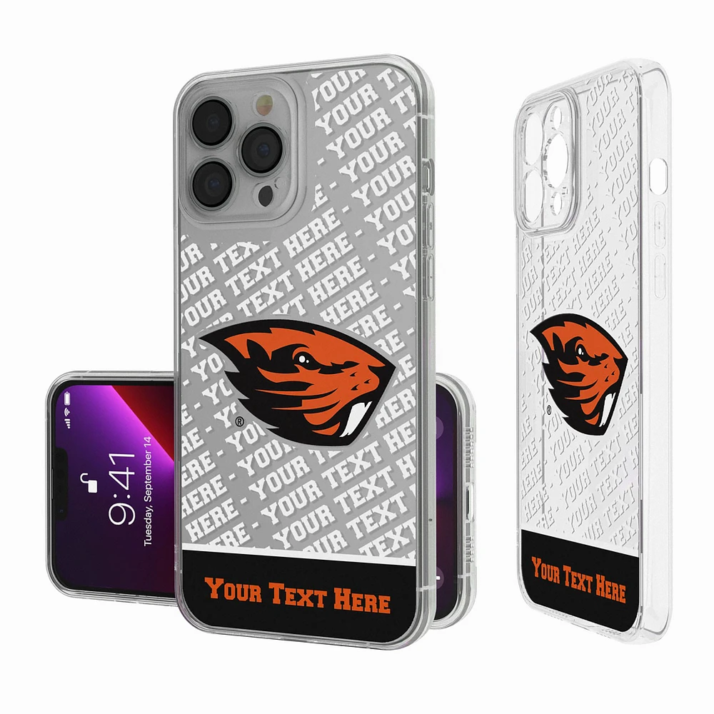 Oregon State Beavers Endzone iPhone Personalized Clear Case