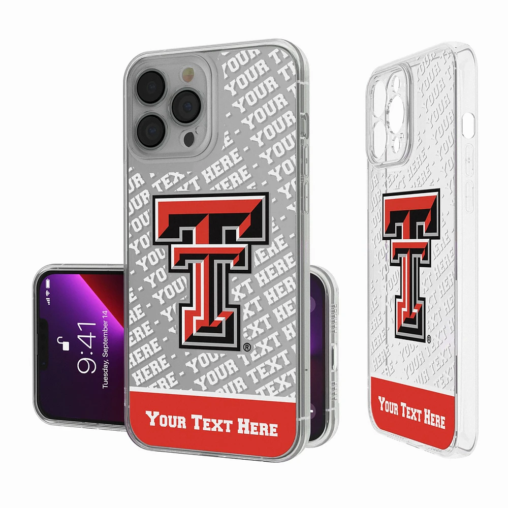 Texas Tech Red Raiders Endzone iPhone Personalized Clear Case