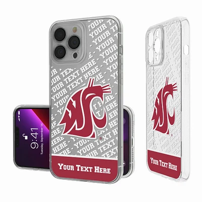 Washington State Cougars Endzone iPhone Personalized Clear Case