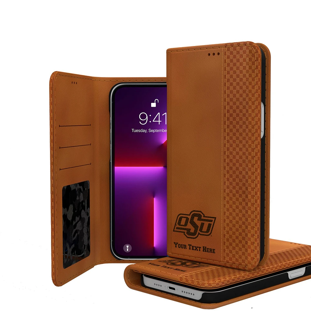 Oklahoma State Cowboys Burn iPhone Personalized Folio Case
