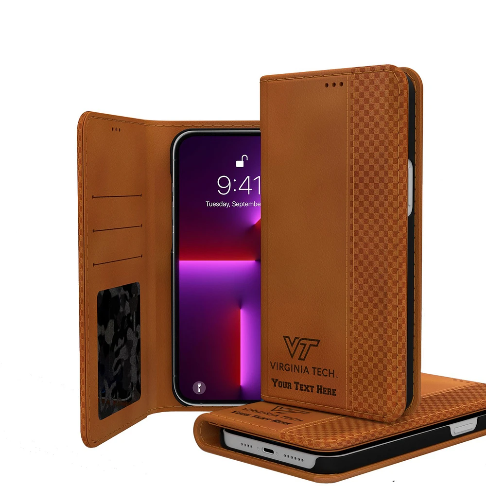Virginia Tech Hokies Burn iPhone Personalized Folio Case