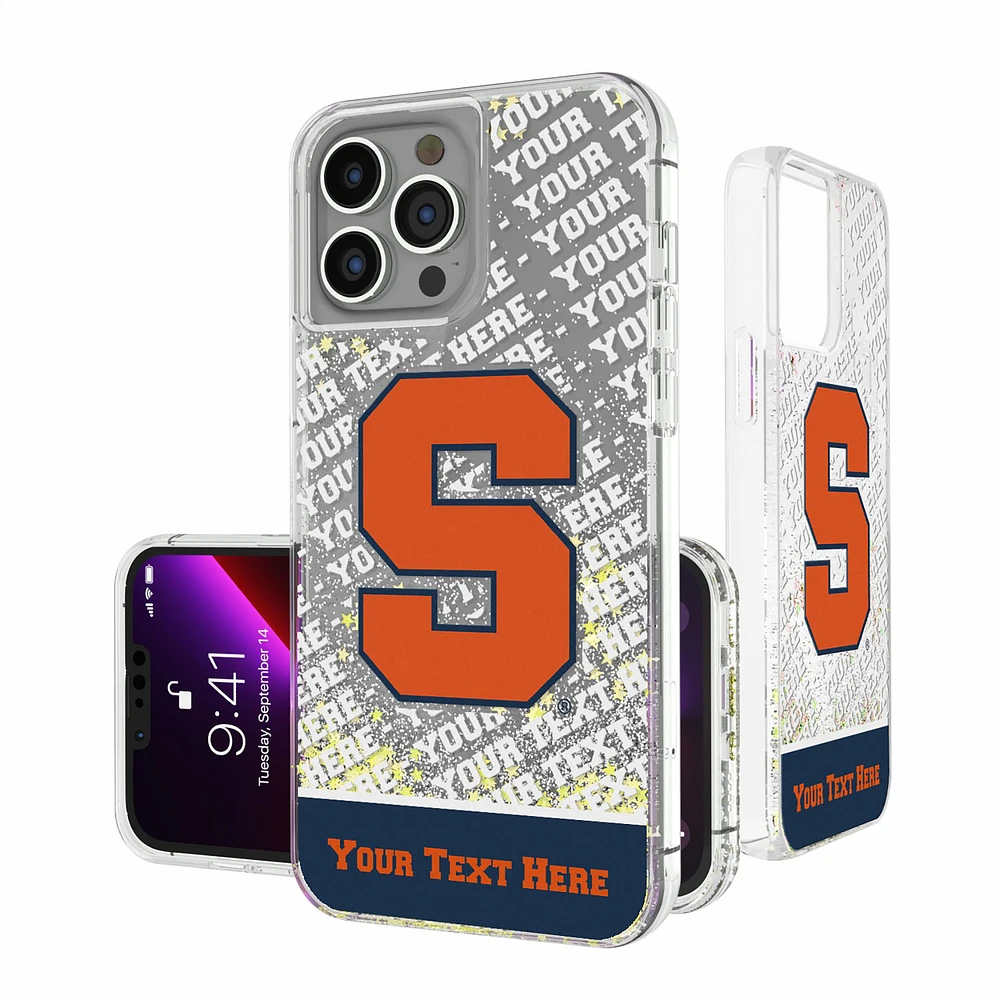 Syracuse Orange iPhone Endzone Personalized Glitter Case