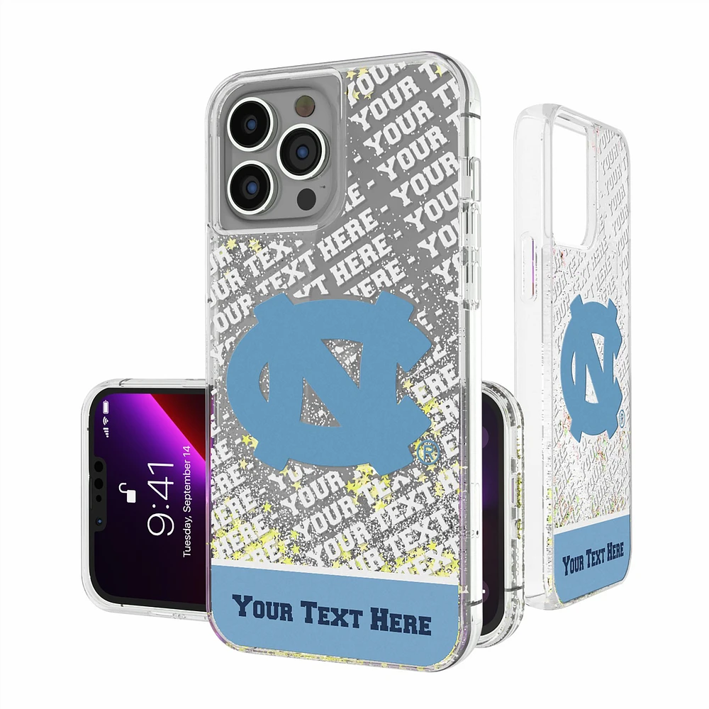 North Carolina Tar Heels iPhone Endzone Personalized Glitter Case