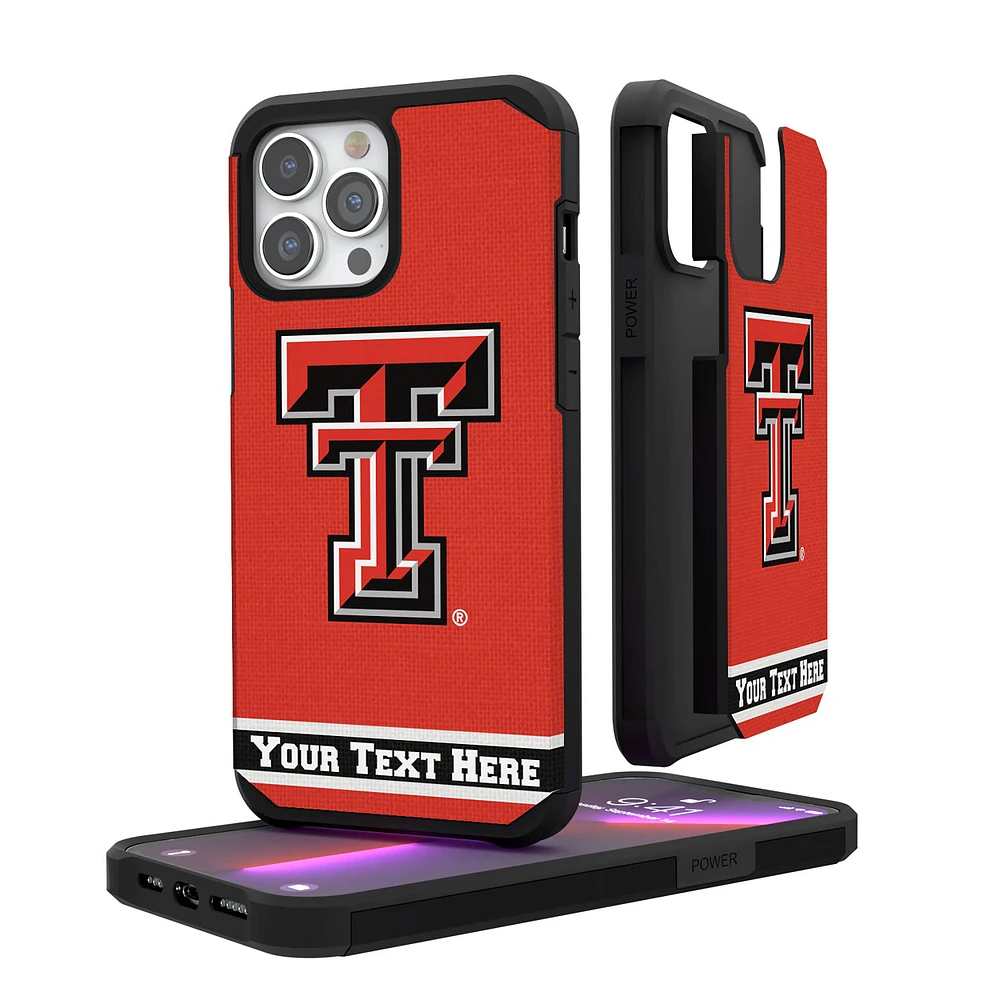 Texas Tech Red Raiders iPhone Stripe Personalized Rugged Case