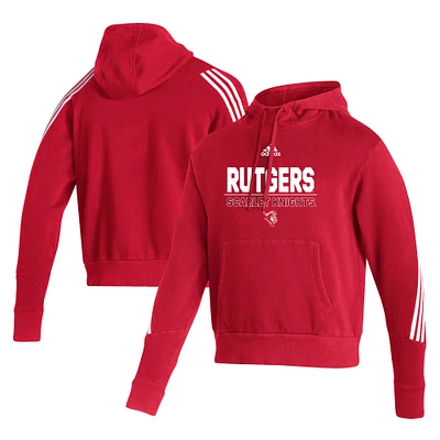 Men's adidas Scarlet Rutgers Scarlet Knights Fashion Pullover Hoodie