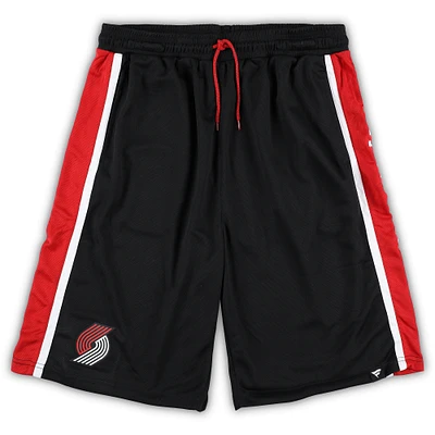 Men's Fanatics Black Portland Trail Blazers Big & Tall Referee Iconic Mesh Shorts