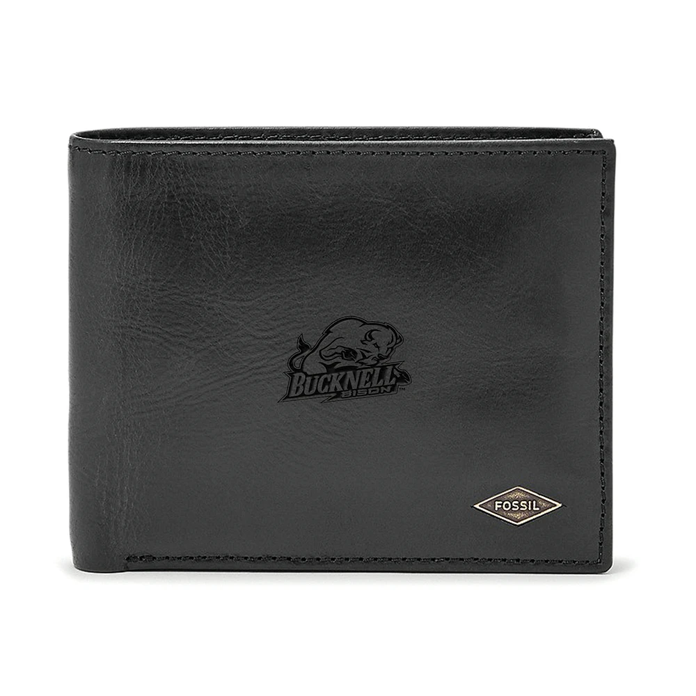 Men's Fossil Bucknell Bison Leather Ryan RFID Passcase Wallet