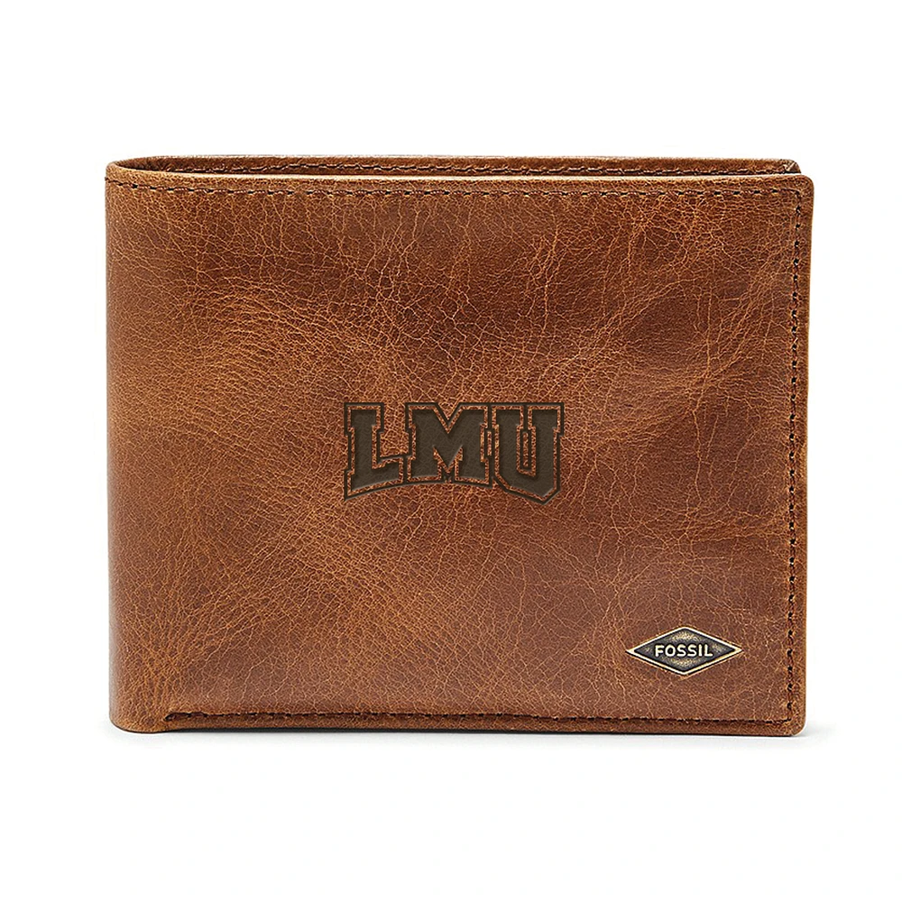 Men's Fossil Brown Loyola Marymount Lions Leather Ryan RFID Passcase Wallet