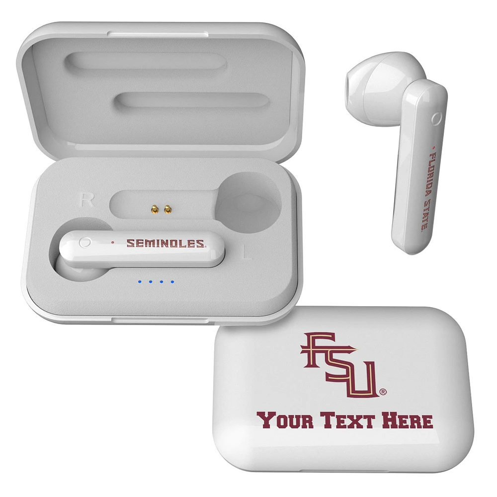 Florida State Seminoles Alternate Logo Personalized True Wireless Earbuds