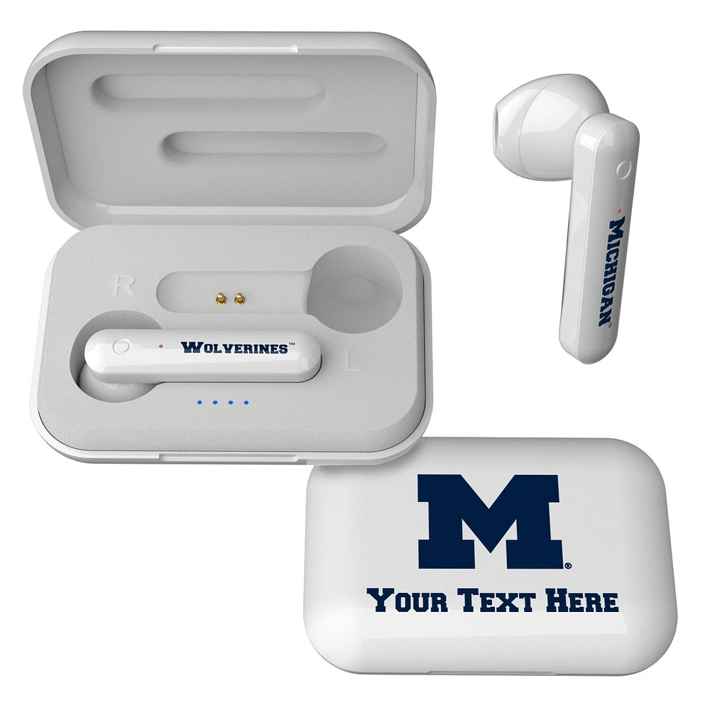 Michigan Wolverines Personalized True Wireless Earbuds