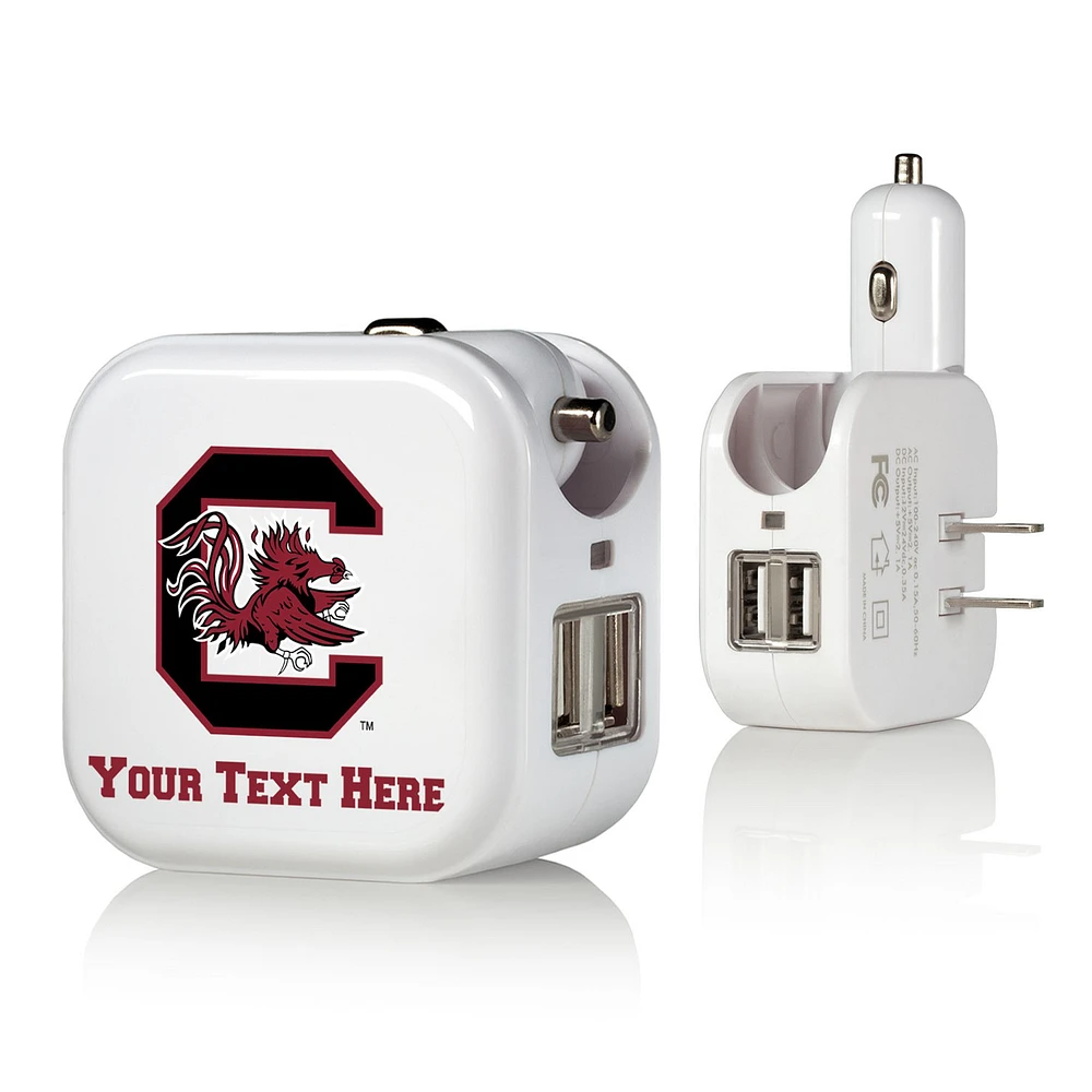 South Carolina Gamecocks Personalized 2-In-1 USB Charger