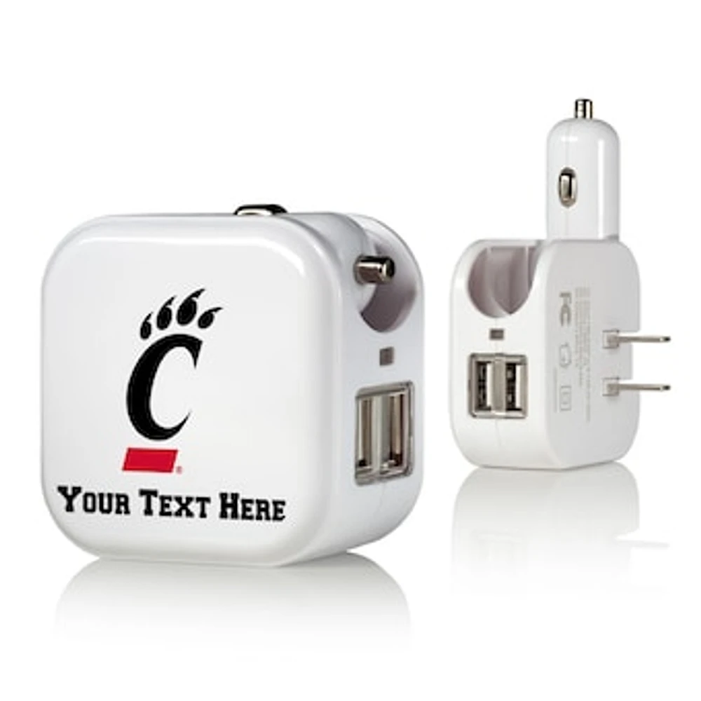 Cincinnati Bearcats Personalized 2-In-1 USB Charger