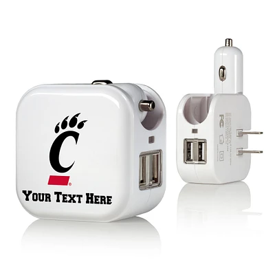 Cincinnati Bearcats Personalized 2-In-1 USB Charger