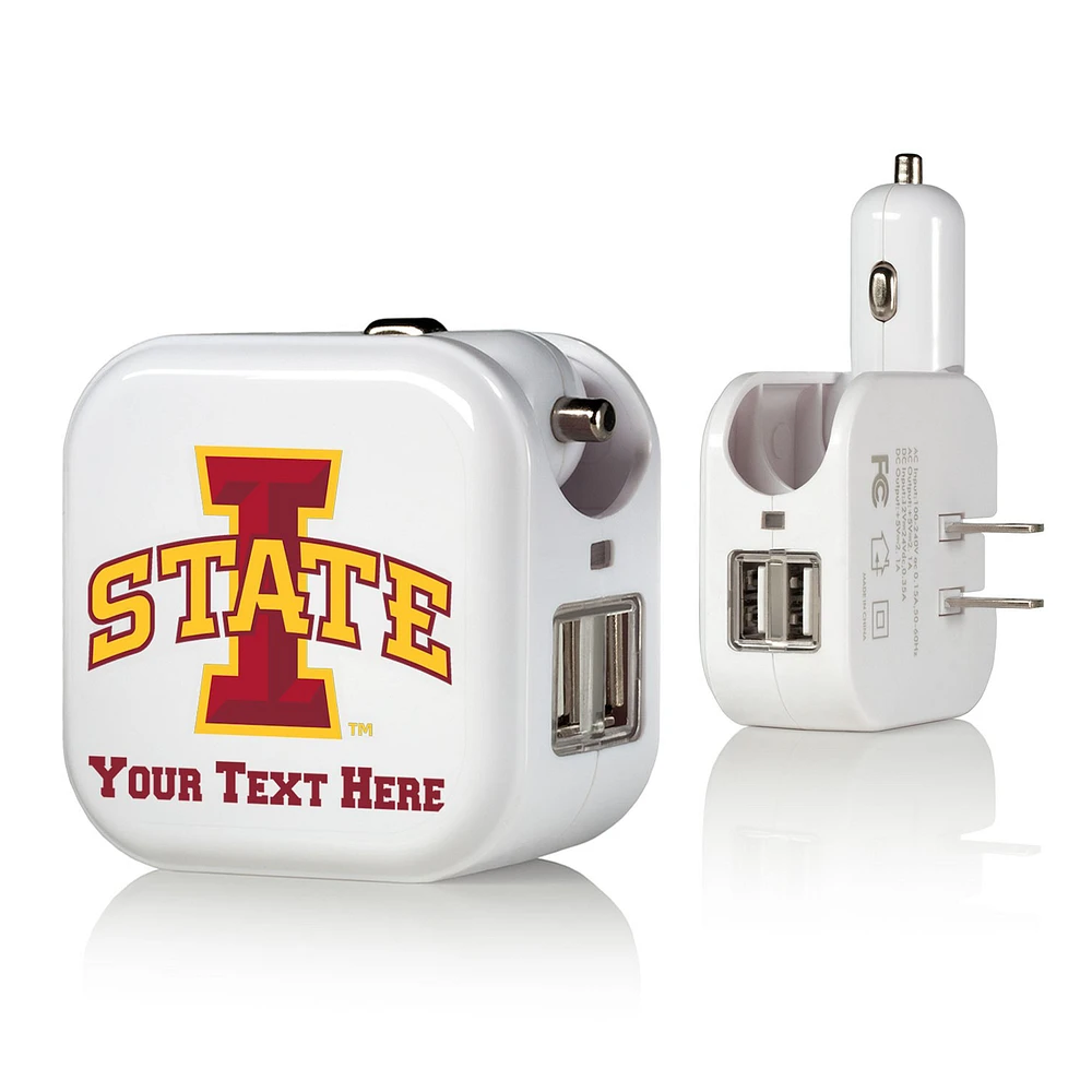 Iowa State Cyclones Personalized 2-In-1 USB Charger