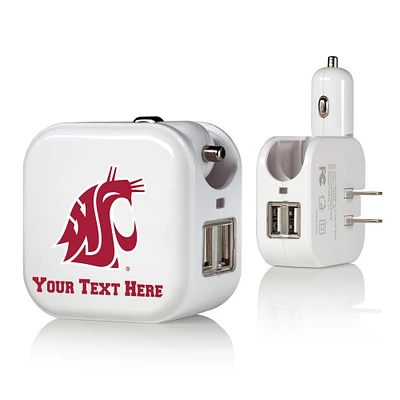 Washington State Cougars Personalized 2-In-1 USB Charger