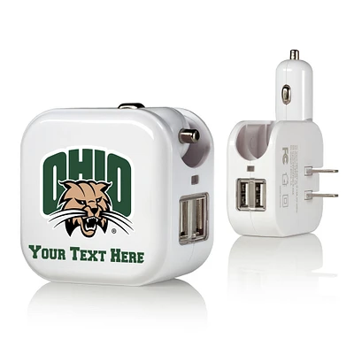Ohio Bobcats Personalized 2-In-1 USB Charger