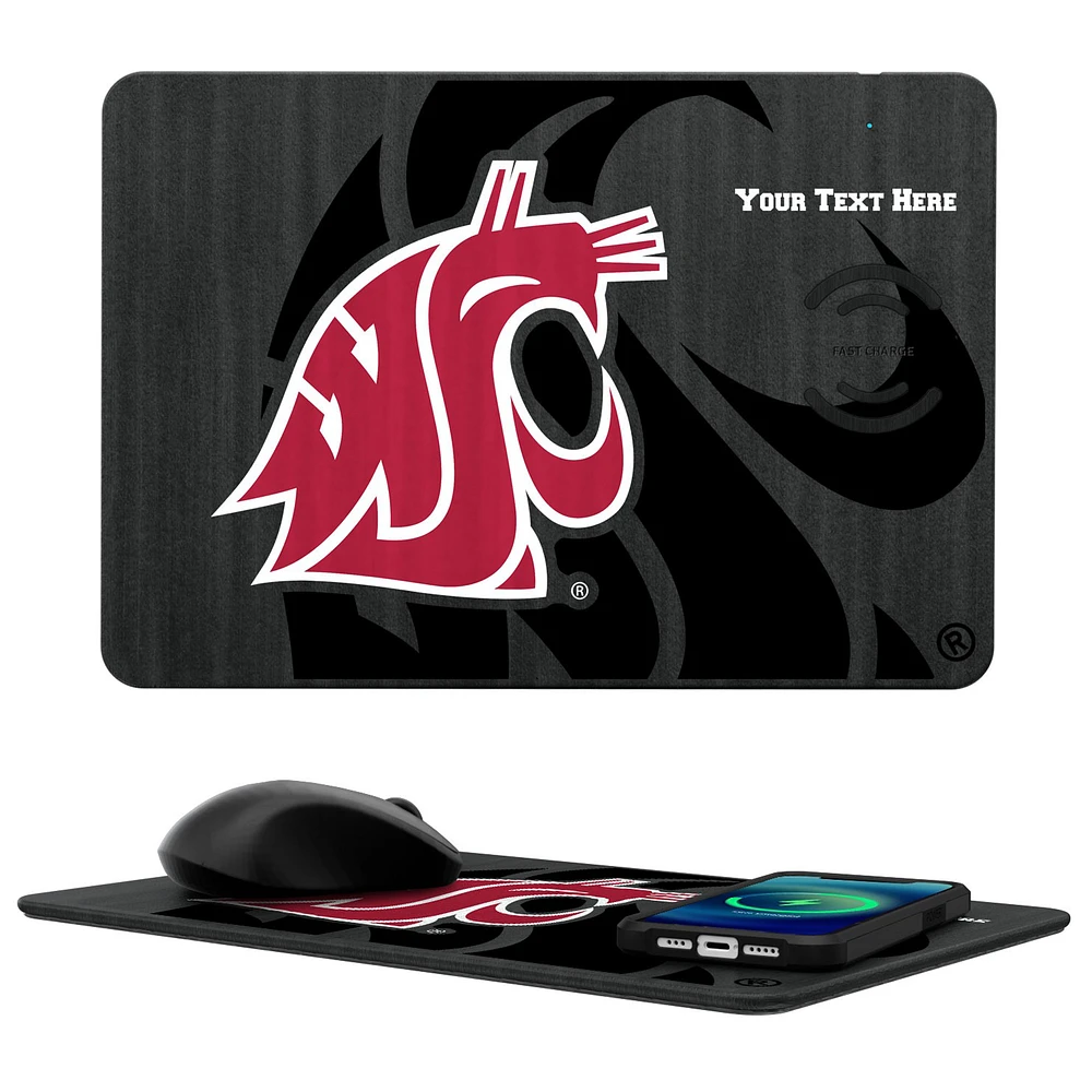 Washington State Cougars Personalized Wireless Charger & Mouse Pad