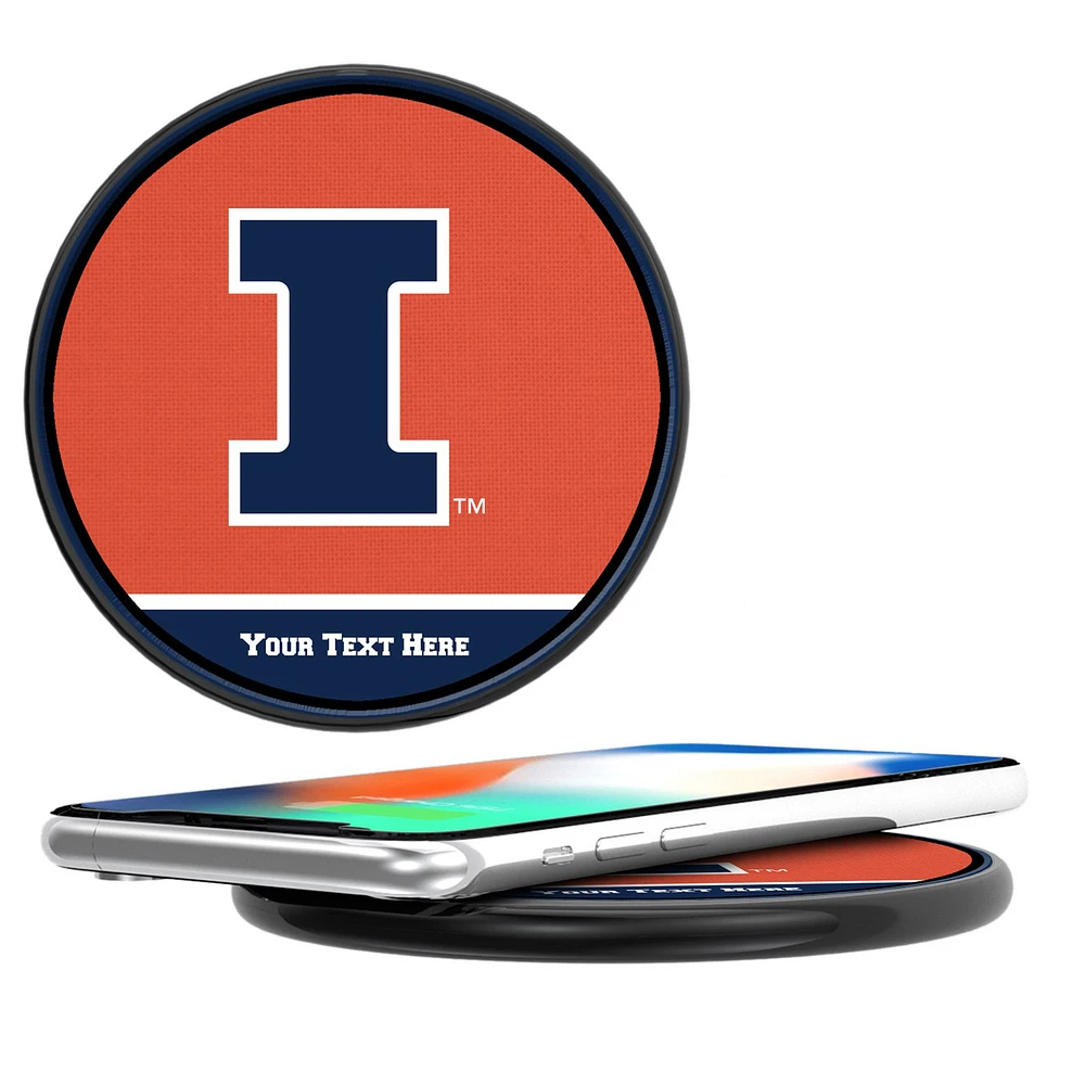Illinois Fighting Illini Personalized 10-Watt Wireless Phone Charger